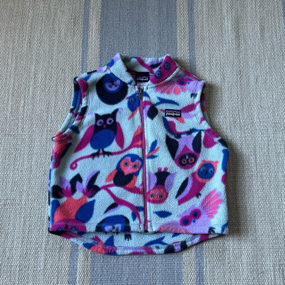 Patagonia owl fleece vest 2T